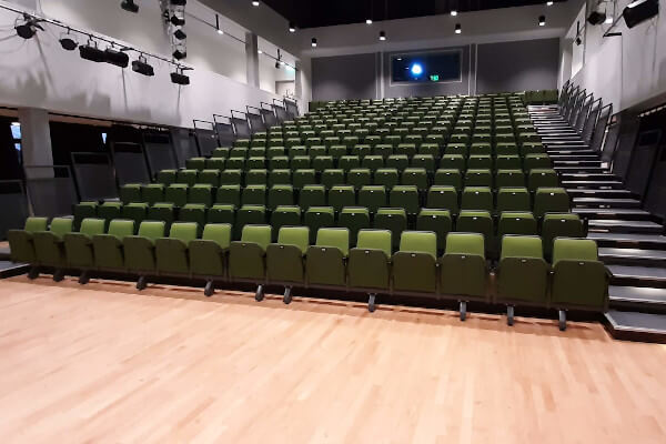 Main theatre space with chairs out