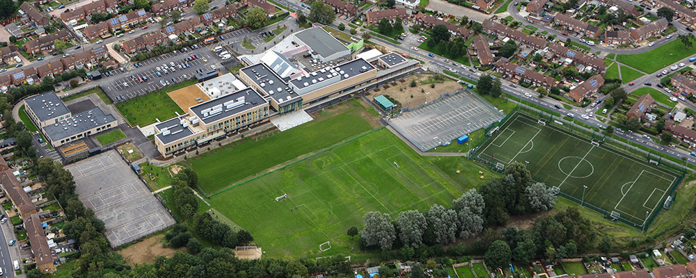 Aerial photograph of Park Community School